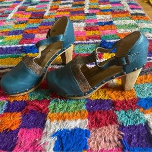 Sanita Green Studded Clogs